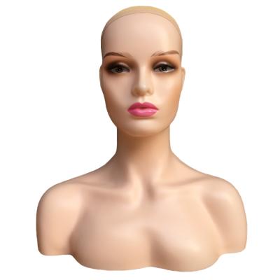 China Other Realistic Female Make Up Face Life Like Head Sculpture Mannequin Head Makeup For Wigs Display for sale