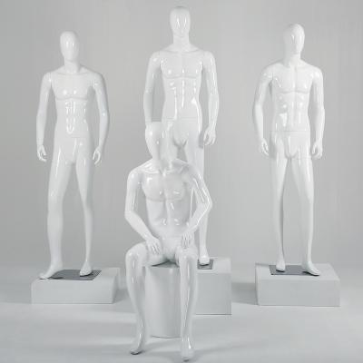 China Other Full Body Male Glossy White High End Dummy Head Abstract Mannequin For Display Clothes for sale