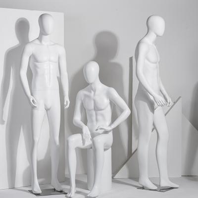 China Other cheap matte white male mannequin abstract muscular full-body male mannequin for apparel display for sale