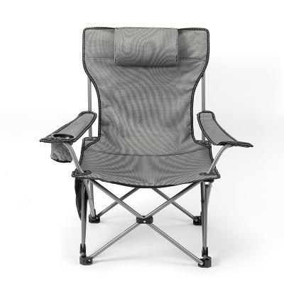 China Modern Outdoor Gray Folding Portable Beach Chair Chair Leisure Portable Lounger for sale