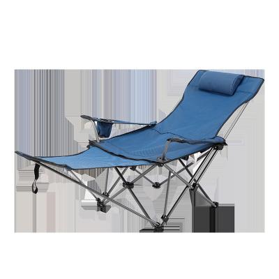 China Modern Blue Lightweight Fabric Full Recliner Foldable Portable Folding Outdoor Chair for sale