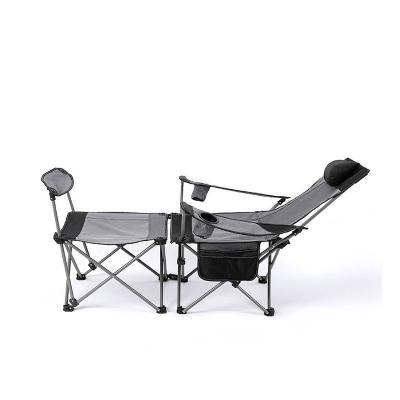 China Modern Folding Camping Camping Gray Steel Pipe Outdoor Furniture Table Support Chair for sale