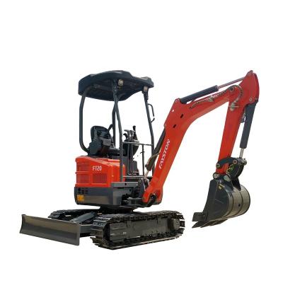 China Factory direct building material stores construction machinery 2 ton mini excavator with rubber track for sale