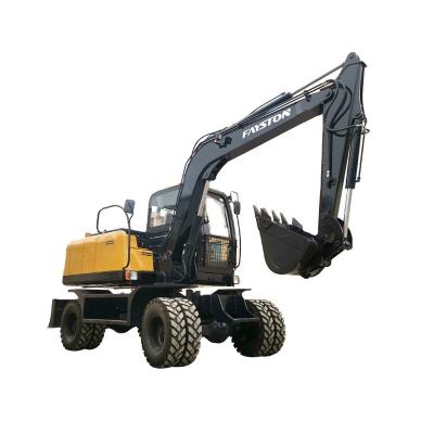 China Building material stores China factory 7000kg mini wheel excavator digger for sale for sale