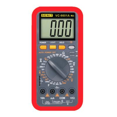 China Low Price VC9801A Digital Multimeter With Double Molded Backlight Vc9801a for sale