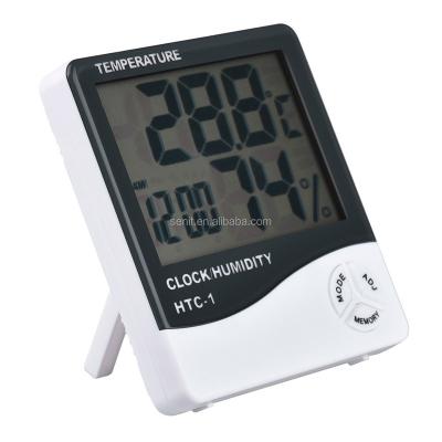 China New Outdoor Digital LCD Temperature Humidity Meter With Alarm Clock Hygrometer HTC-1 for sale