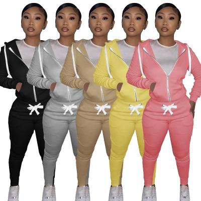 China 2021 Autumn Fashion Sweatsuit Breathable Women Set Sweatpants Sweatpants And Hoodie Set Joggers Pants Trousers Two Piece Set for sale