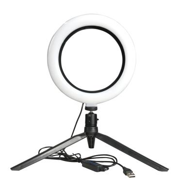 China Shine Tripod Stand Beauty Makeup Sufficiency Circle USB Selfie Ring Light Stand With Phone Video Holder for sale