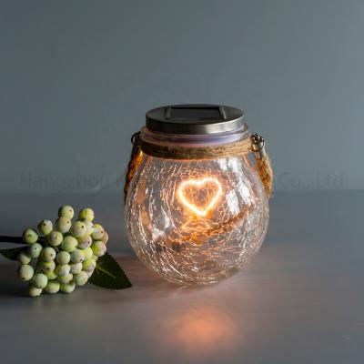 China Valentine Newish hanging solar glass jar led night light valentine set St valentines gift for home decoration for sale