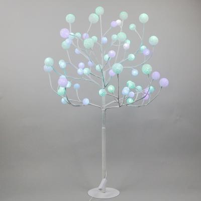 China Decorative USB Christmas Tree Lamp H45cm EVA Ball Table LED Light Decorative Tree Light For Home Decor for sale