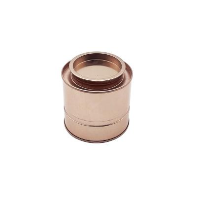 China China Supplier Eco-Friendly Tea Tins Tin Box Rose Gold Luxury Empty Metal Tea Canister For Multicolor Round Tin Canister Tea Canister Tin Box for sale