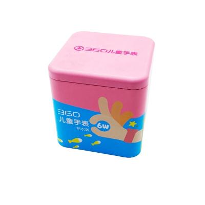 China Wholesale Customized Printed Metal Recyclable Kid Watch Candy Gifts Storage Tin Box for sale