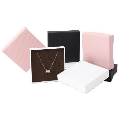 China Handmade Custom Logo Paper Cardboard Jewelry Packaging Necklace Boxes for sale