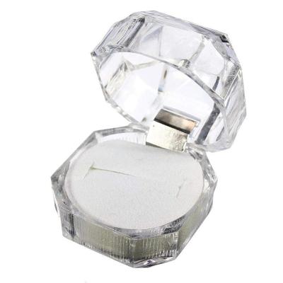 China Good quality acrylic plastic crystal ring packaging vinycl earing jewelry box CLEAR for sale