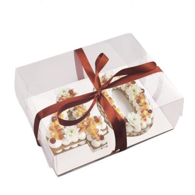 China Disposable In Stock Rectangle Vinyl Number Birthday Cake Box for sale