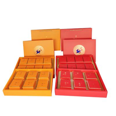 China Disposable Goods Mid Autumn Ready Paper Set Mooncake Packaging Box for sale