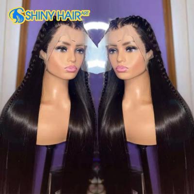 China Transparent full lace wig hd lace wig brazilian straight hair front closure wig, straight full lace wig frontal hair wholesale, long malaysian straight wig for sale