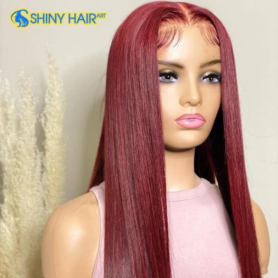 China Wholesale Hair Vendor Price Full Lace Wig Full Lace Hair Transparent Wig, 99j Long Straight Closure Wig, Brazilian Long Frontal Closure Wig Good Quality for sale