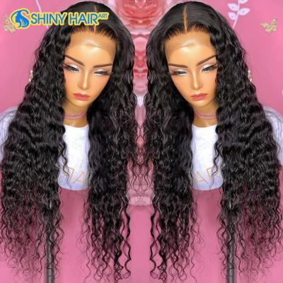 China Transparent Full Hd Lace Wig Lace Front Wig Hair Cuticle Aligned Raw Virgin Hair Water Wave Wig, 180% Hd Density Lace Front Wig, Wet Wavy Preplucked Hair Lace Wig water wave for sale