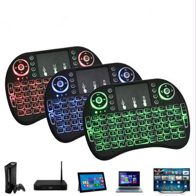 China Factory price i8 mini keyboard colorful backlit touchpad wireless touchpad for sale