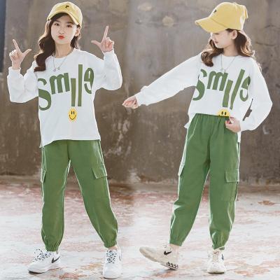 China Anti-wrinkle kids 2022 new spring children's sport activia wear clothing big children's sport activia suit girls' autumn tracksuit for sale