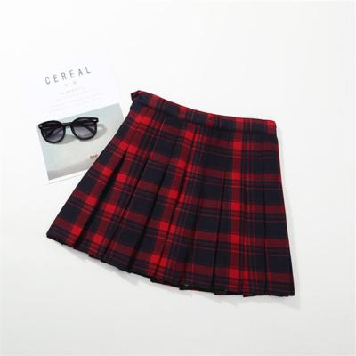 China Anti-Wrinkle School Plaid Skirt Baby Girls Princess Cotton Children Skirt Teenage Girls Pleated Kids Tutu Skirts for sale