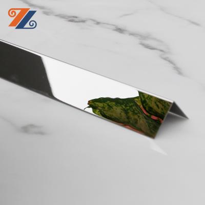 China Modern 304 316 L Shape Mirror Stainless Steel Tile Edge Trim for sale