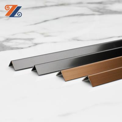 China Modern 304 316 L Shape Profile Stainless Steel Tile Trim Corners For Wall Corners Decoration for sale