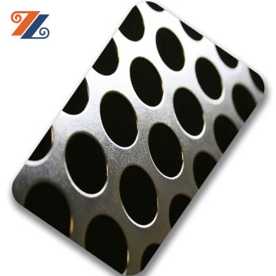 China For Elevator Customized Hole Size Perforated Stainless Steel Grade Sheet 201 304 For Interior Wall Panel Decoration for sale