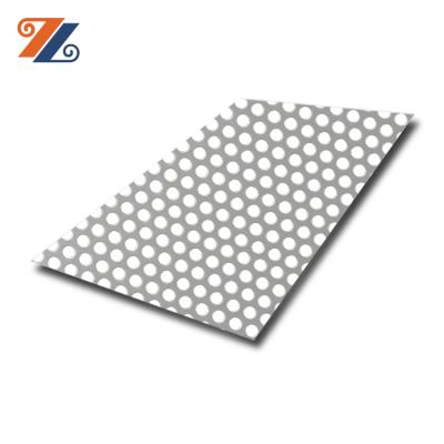 China Decoration and manufacture good sales building facade decorative 2.0mm perforated stainless steel plate for exterior wall decoration for sale