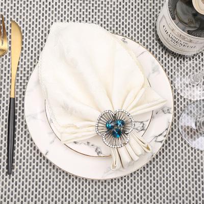 China Viable Floral Style Napkin Rings Napkin Holder Wedding Banquet Dinner Decoration for sale