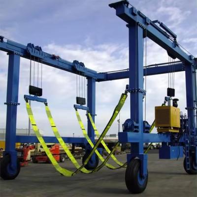 China Gantry Crane Yacht Lifting Hoist Gantry Crane 100 ton 120 ton 200 ton Boat Crane Marine Travel Lift for sale