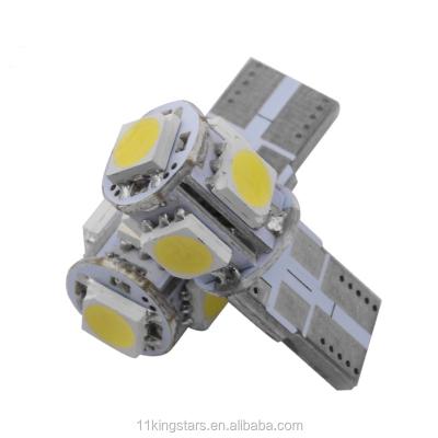 China Interior lamp top selling car led bulbs 194 168 501 T10 light 5050 T10 5SMD canbus led canbus led w5w for sale