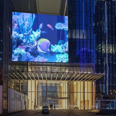 China Large Glass Curtain Indoortransparent Building Exterior Wall Led Screen for sale