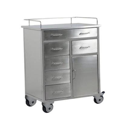 China traditional stainless steel medical cart/medical instrument cart/medicine cart for sale