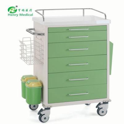 China Modern Medicine Trolley HR-912 / Steel Crash Trolley Nursing Trolley for sale