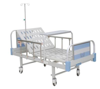 China New Design Metal Manual One Crank Hospital Bed Single Crank Adult Patient Bed for sale