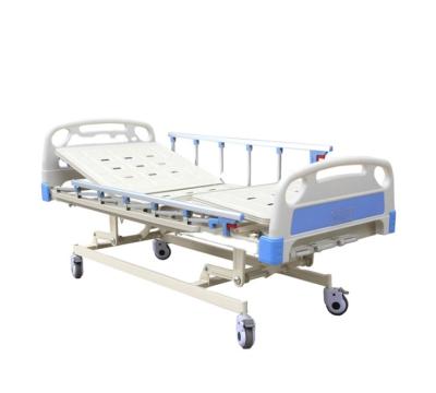 China Hospital Manual 3 Cranks Hospital Bed For Patient for sale