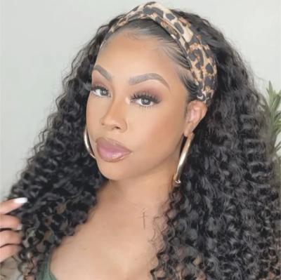 China Brazilian Human Hair Wigs Headband Raw Body Wave Human Hair Wigs For Black Women for sale