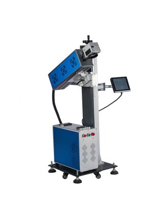 China flying laser co2 pipe laser marking machine/online laser co2 marking machine for sale