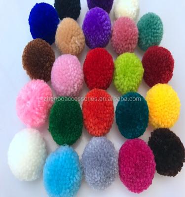 China Home Decoration Factory Wholesale Polyester 3cm/4cm/5cm/8cm Yarn Pompom For Clothing Accessories for sale