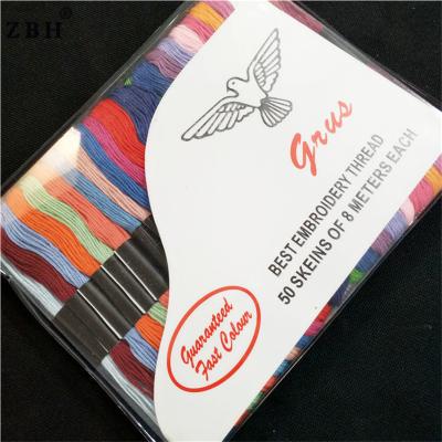 China High Quality 100% Polyester 100D 50 Colors Craft Embroidery Thread Low Shrinkage for sale