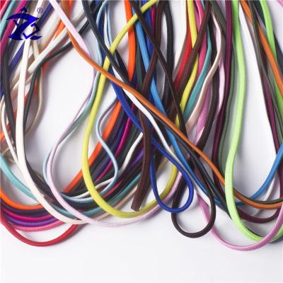 China 5mm Flat Rope Factory Sustainable Colorful In-stock Stretch Elastic Cord for sale