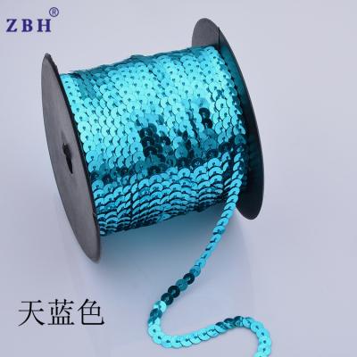 China Viable 6mm DIY Lace Sequin Ribbon, Flat Ribbon For Garment Decoration for sale