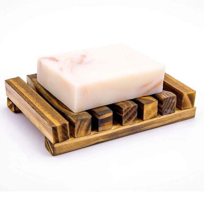 China Wholesale Modern Wooden Soap Holder Bathroom Vanity Wooden Soap Holder for sale