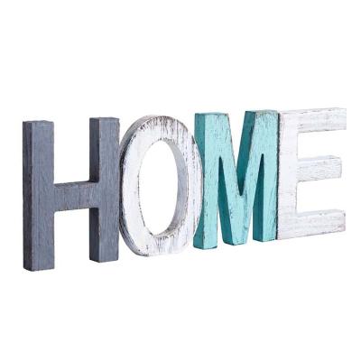 China Wholesale China Alphabet Home Office Decoration Ornaments Wooden Home Sign for sale