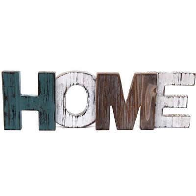 China China customized alphabet home office decoration multifunctional ornaments diy wood art sign for sale