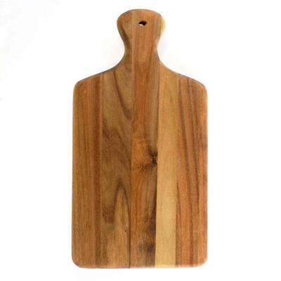 China Sustainable Pizza Breakfast Wooden Cutting Board with Fancy Wooden Handle Chopper for sale