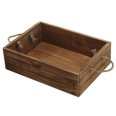 China Europe Hot Sale Gift Customized Crates Decor Wooden Crates Home Rustic Wood Pallet Crate Large for sale