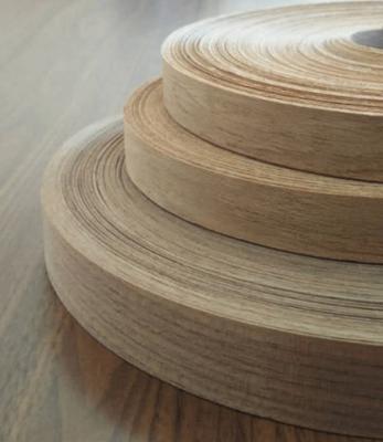 China Fleece Backed Wood Veneer Edge Banding for Furniture & Door Industries for sale